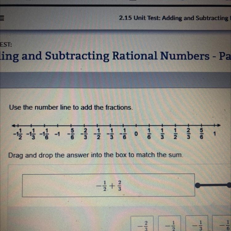 Use the number line to add the fractions I need help?-example-1