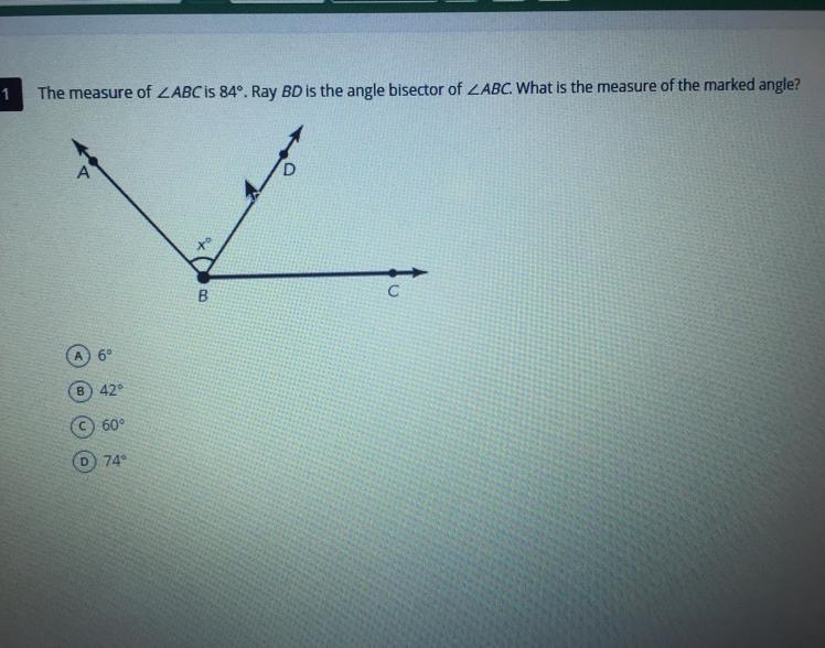 What is the measure of the marked angle? (photo included)-example-1