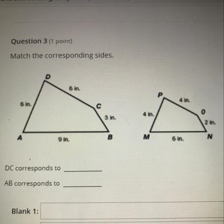 Match the corresponding sides.-example-1