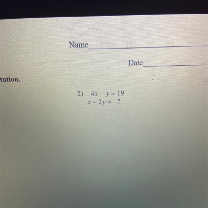 Giving 40 points Solve each system by substitution-example-1