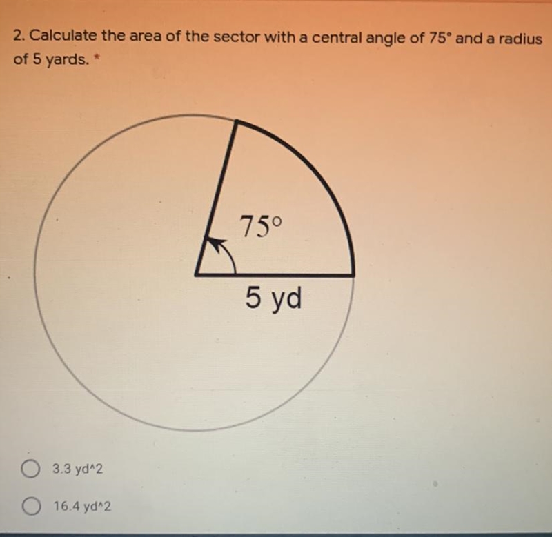 GEOMETRY/EASY 10 POINTS WHATS THE AREA OF THE SECTOR? GOD BLESS U-example-1