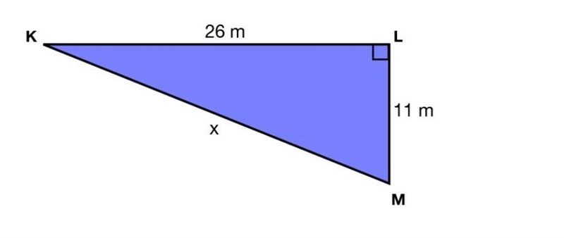 PLEASE HELP WORTH 20 POINTS Find the unknown side of the triangle below. 28.2 m 23.6 m-example-1