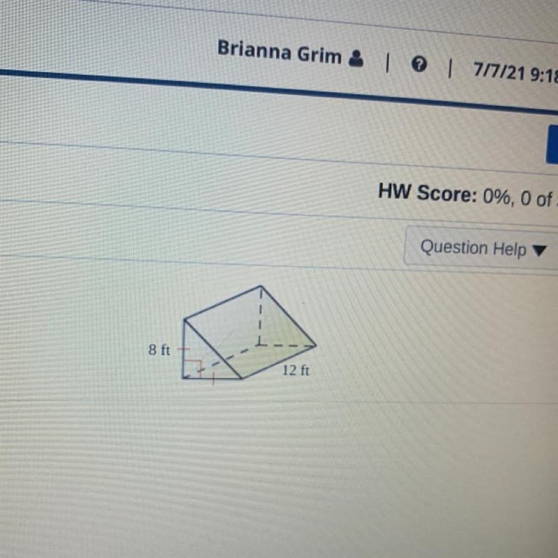 Find the volume of the triangular prism. thank you-example-1