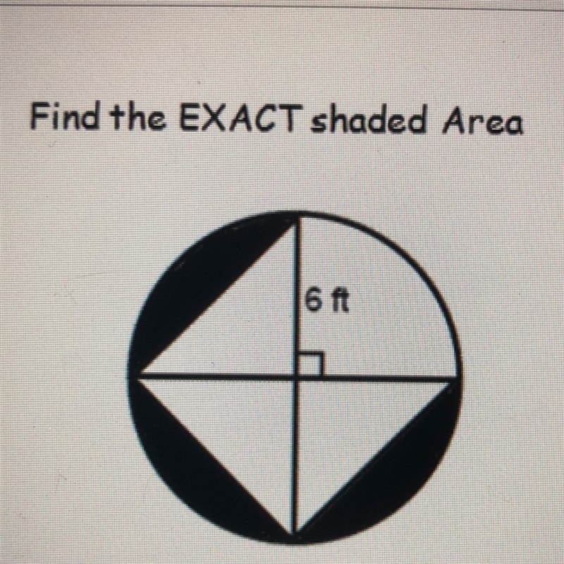 Find the EXACT shaded Area-example-1