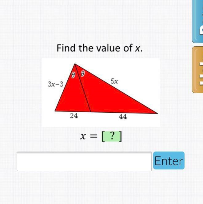 Find the value of x-example-1