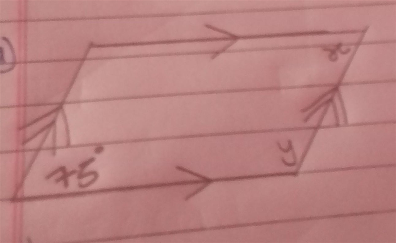 Find the size of x and y this is a figure of parallelogram ​-example-1