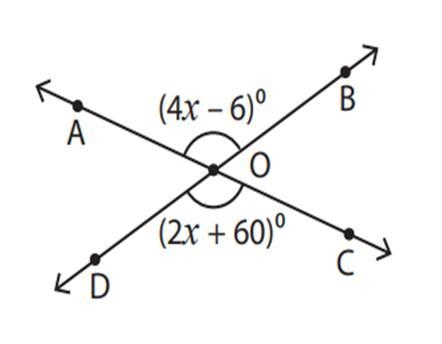 Find the value of x and the indicated angles.-example-1