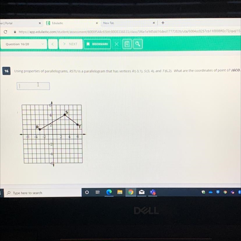 Using properties of parallelograms, RSTU is a parallelogram that has vertices R(-3,1), S-example-1