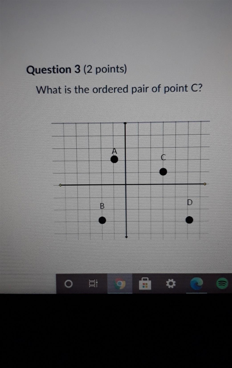 I need help with this question A (3, -1) B (3,1) C (-3, -1) D (1, 3)​-example-1