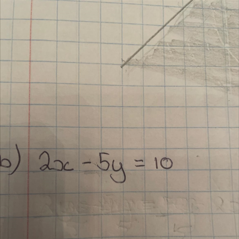 Find (x) and (y) intercept I’ve tried rearranging it to (y=mx+c) but i got the wrong-example-1