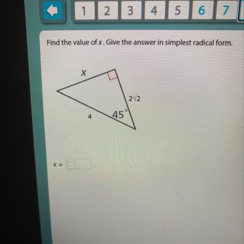 Find the value of c. Give the answer in simplest radical form.-example-1