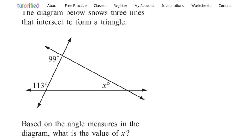 It's an angles question. I keep getting 14 degrees. How do you do it?-example-1