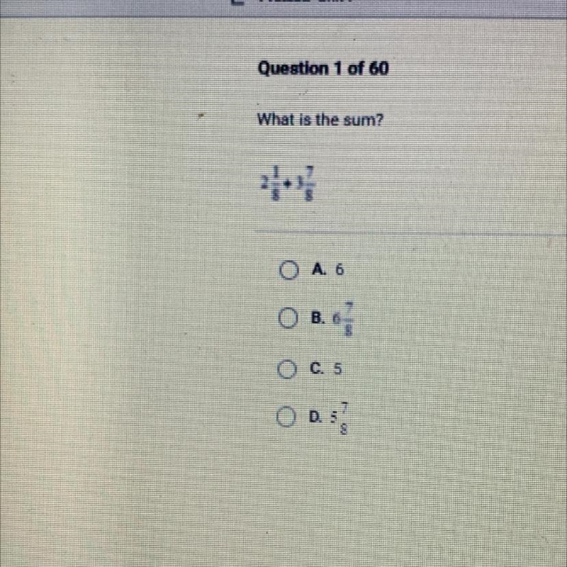 What is the sum? Question 1 of 60-example-1