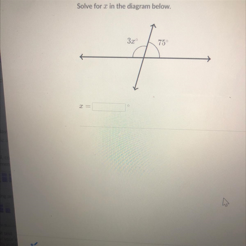 Solve for in the diagram below.-example-1