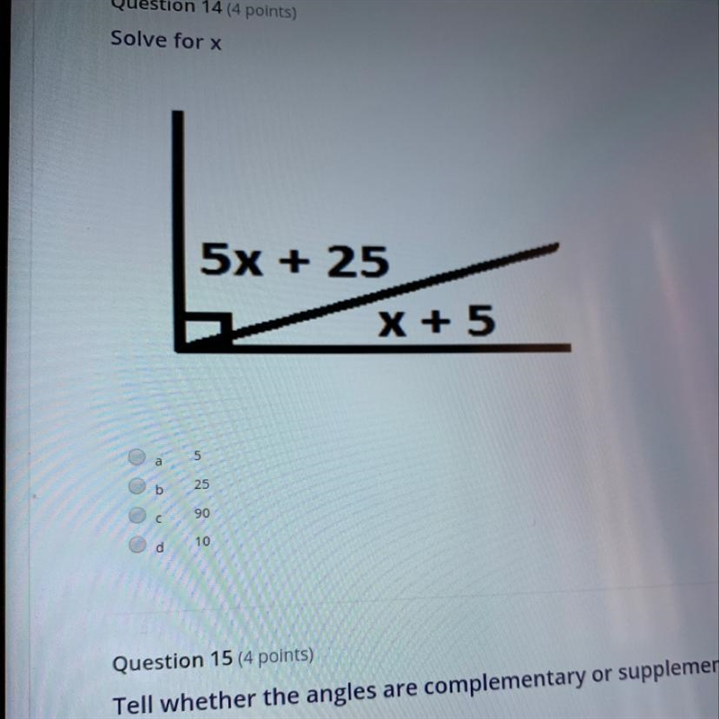 5x + 25 x + 5 What is x?-example-1