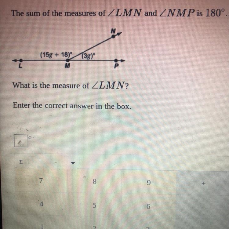 What is the measure of angle LMN ?-example-1