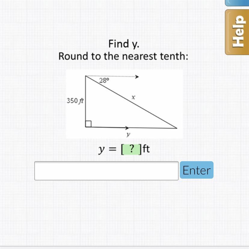 Please help!!!!!!Find y round to the nearest the tenth-example-1