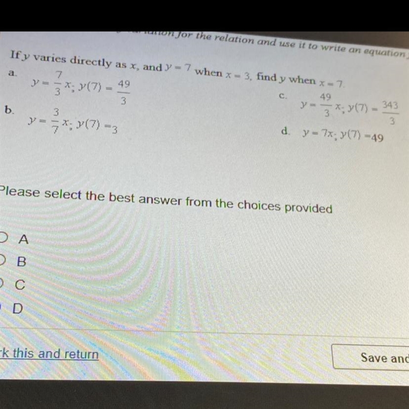 Find the constant of variation for the relation and use it to write an equation for-example-1