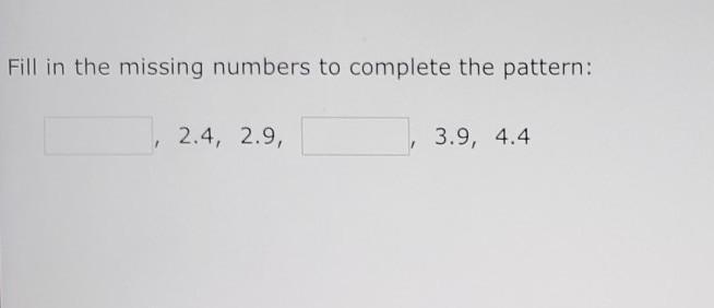 Fill in the missing numbers : )​-example-1