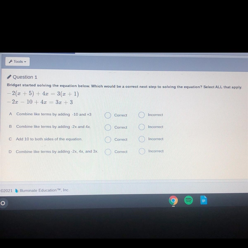 -2(x+5)+4x=3(x+1) (look at the picture)-example-1