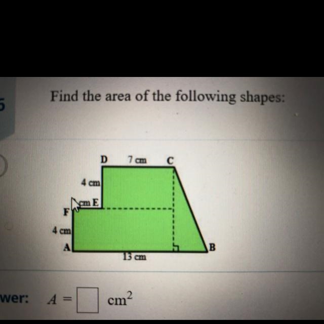 Find the area of the following shapes.-example-1