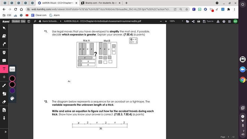 Help me with these two questions please.-example-1