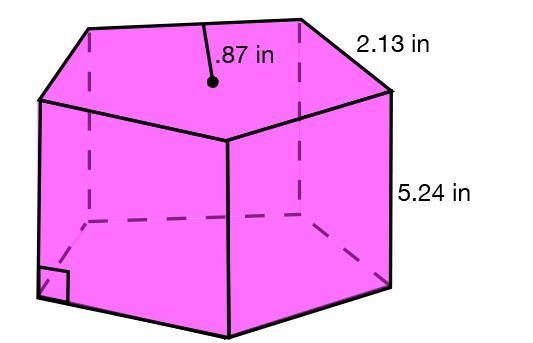 Please help!!! What is the volume of this regular prism? 48.55 cubic inches 55.8 cubic-example-1