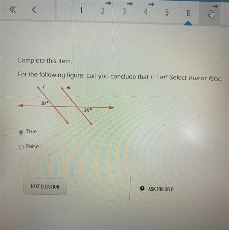 Complete this item. For the following figure, can you conclude that / | | m? Select-example-1