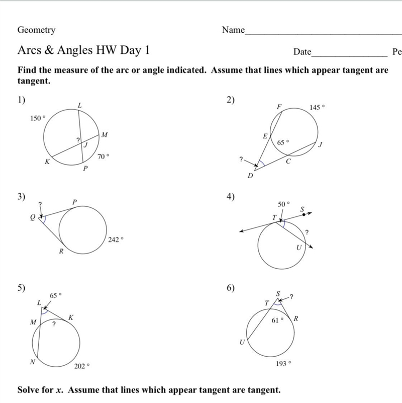 Need answers 1-6 this is geometry-example-1