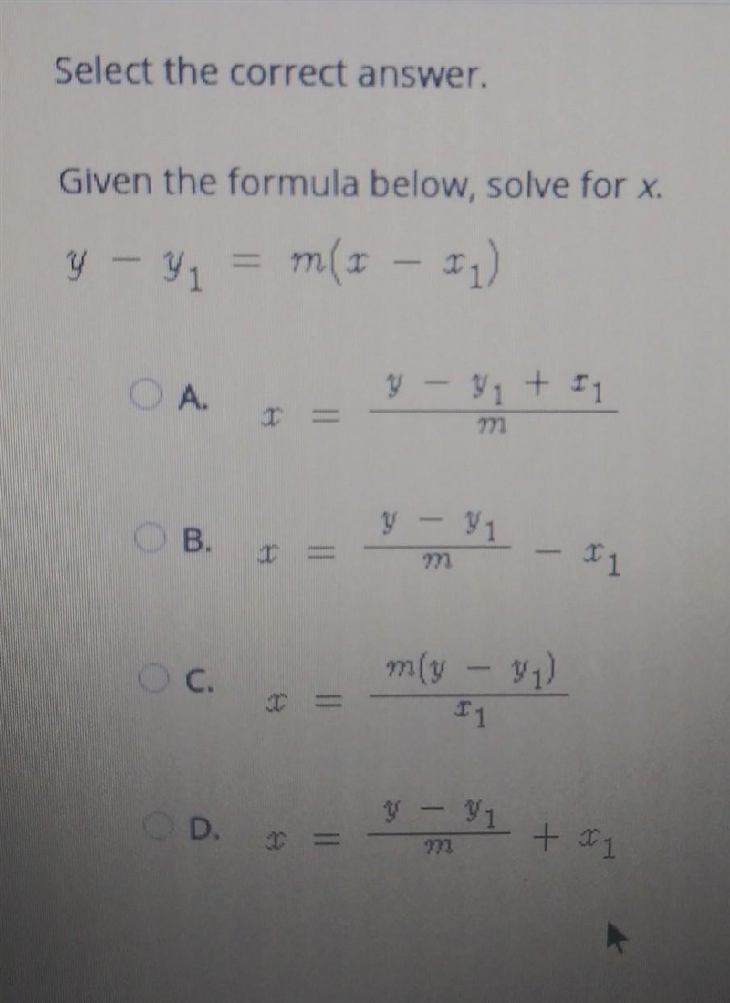 Given the formula below, solve for x​-example-1