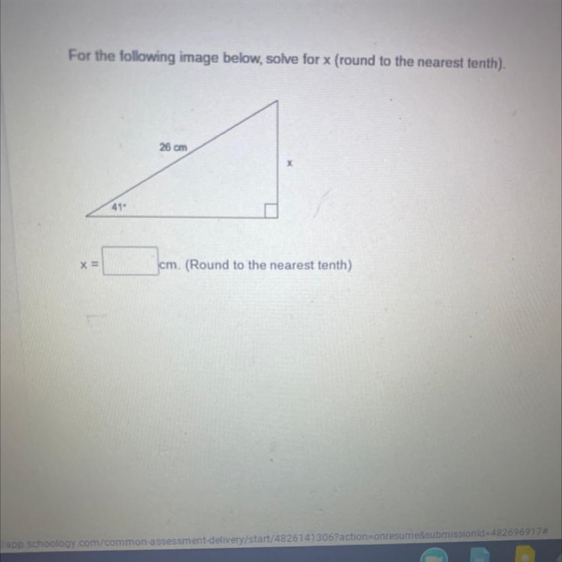 What would x equal (rounded to the nearest tenth)-example-1