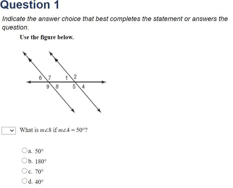 What is m∠8 if m∠4 = 50°?-example-1