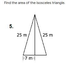 Find the area of the isosceles triangle-example-1