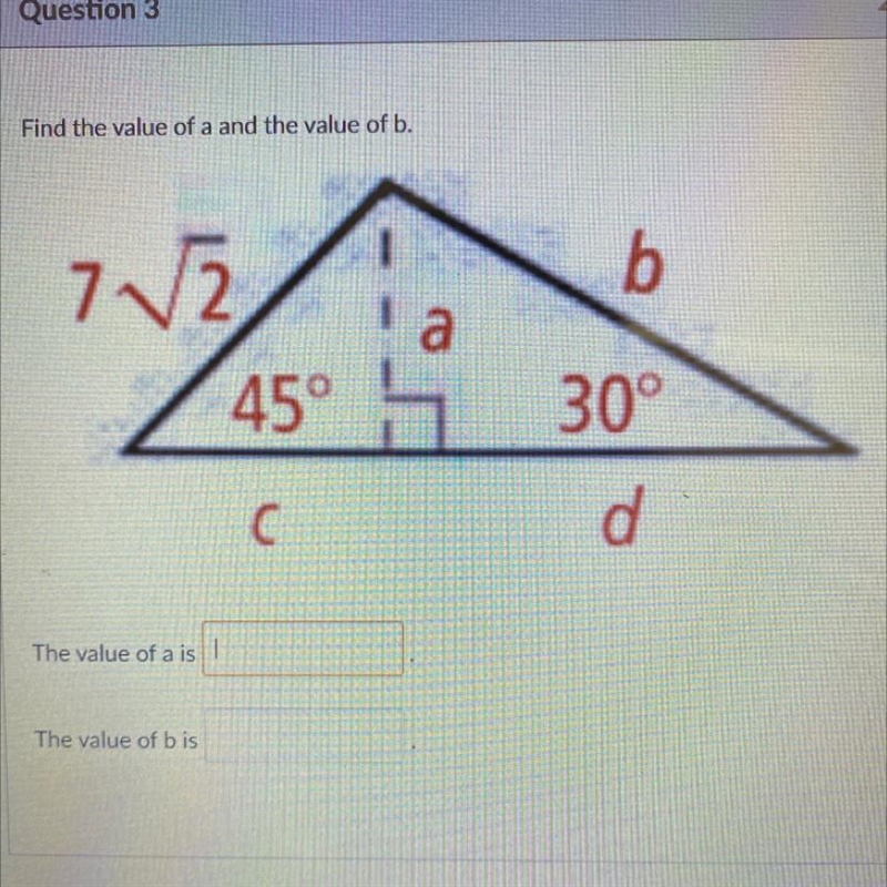 Find the value of a and the value of b.-example-1