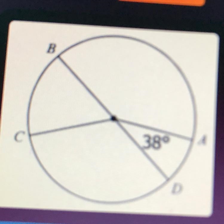 What is the measure of arc AB? A. 153 B.140 C.142 D.180-example-1