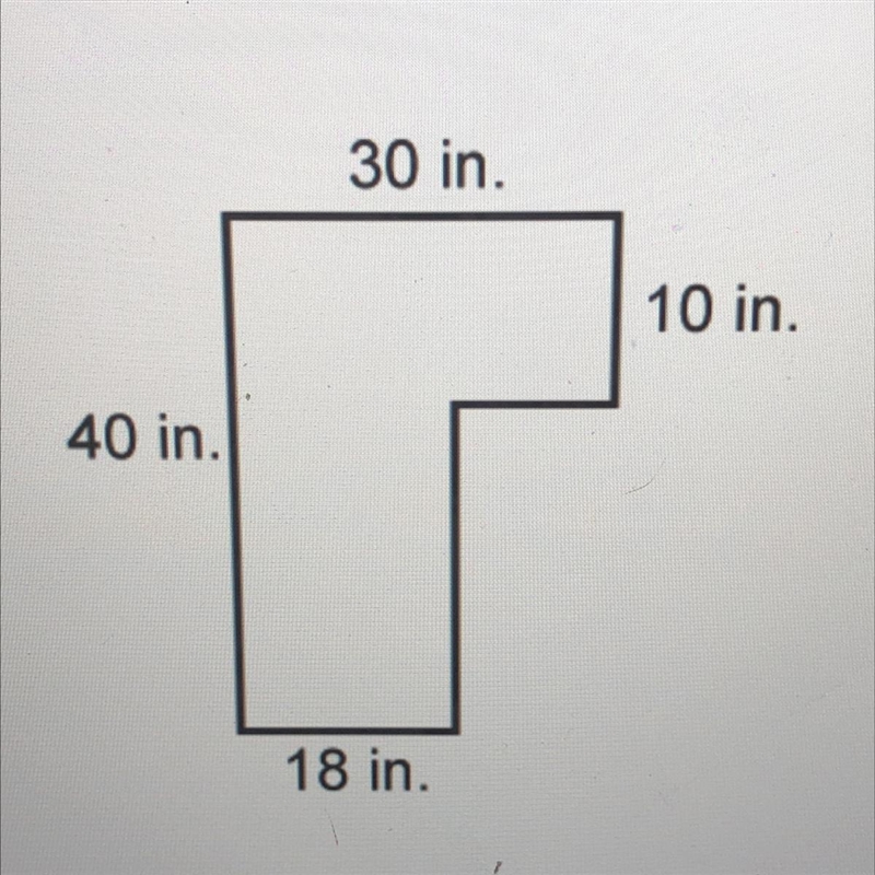 Answer fast!! What is the perimeter of the figure 1. 64 in. 2. 140 in. 3. 65 in. 4. 180 in-example-1