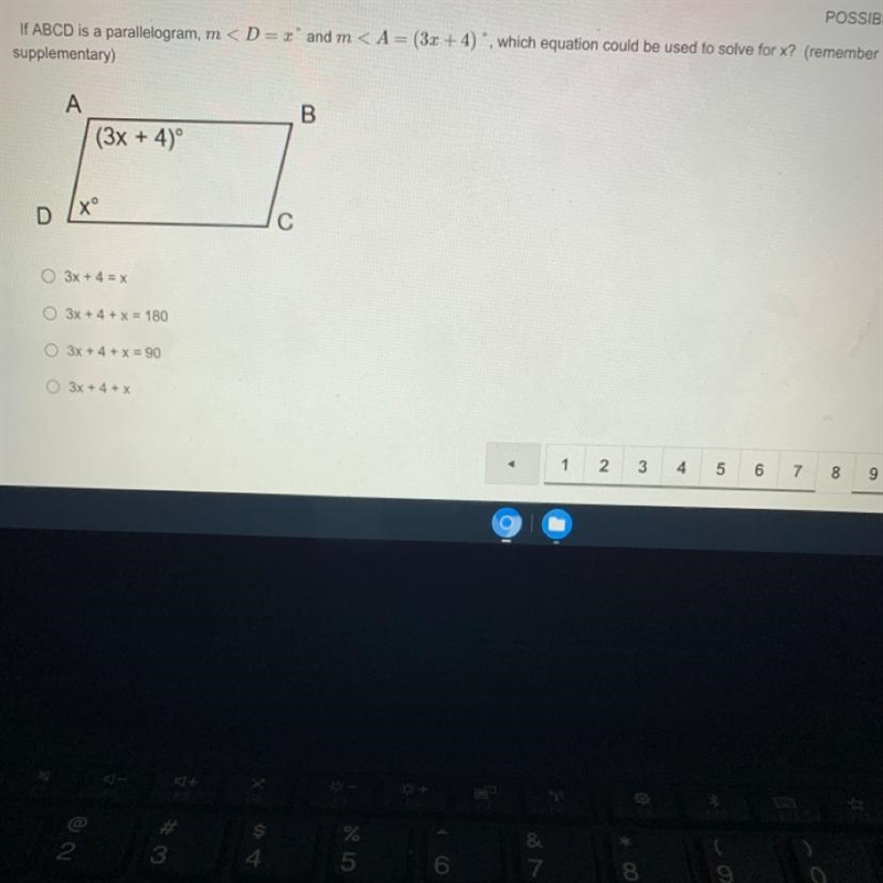 If ABCD is a parallelogram, m supplementary)-example-1