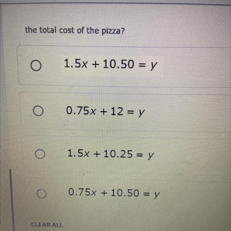 . Carrie and Brad both ordered medium pizzas from Pizzazz. Carrie's pizza had 3 toppings-example-1