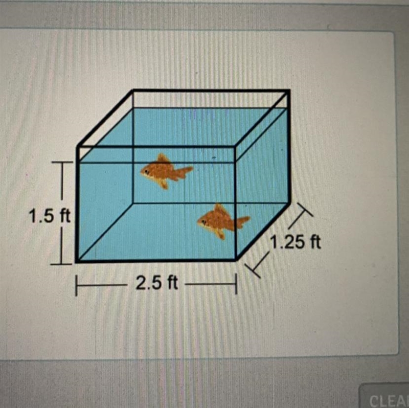 Which is the volume of water in the fish tank shown rounded to the nearest hundredth-example-1