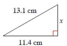 Find the missing side of the triangle. Round your answers to the nearest tenth if-example-1