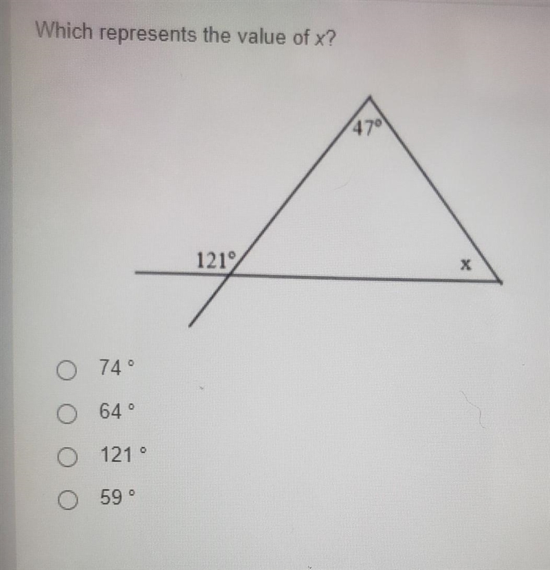 Please help and explain Which represents the value of x?​-example-1