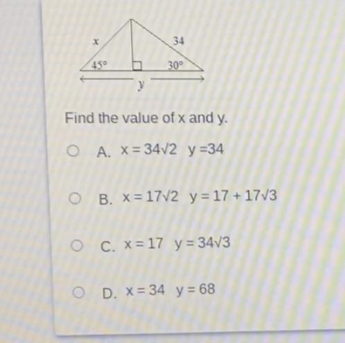 Find the value of x and y.-example-1