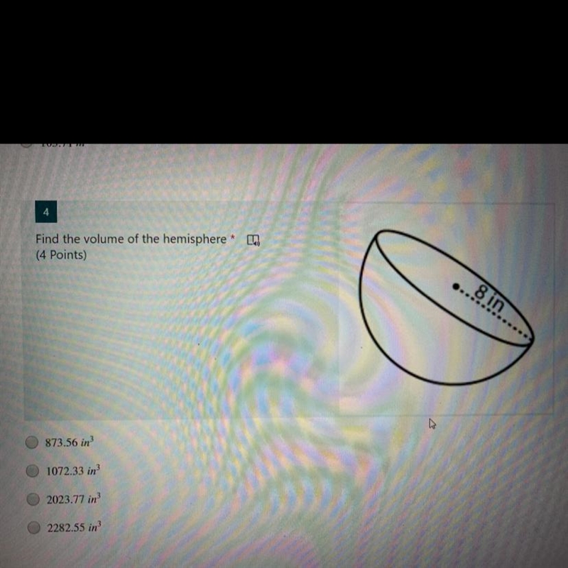 Find the volume of the hemisphere.-example-1