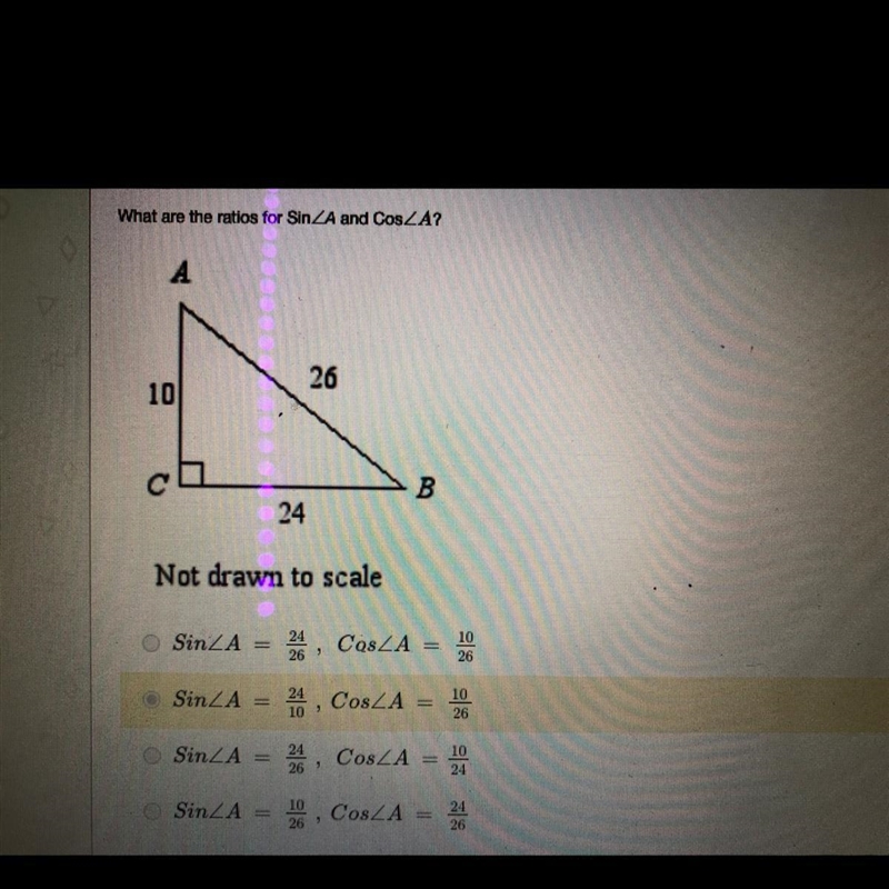 What are the ratios for SIN A and COS A-example-1