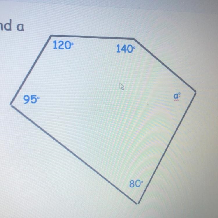 Find A, 120°,140°,95°,80°-example-1