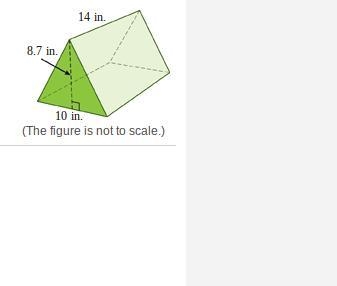 You want to wrap a gift shaped like the regular triangular prism shown. How many square-example-1