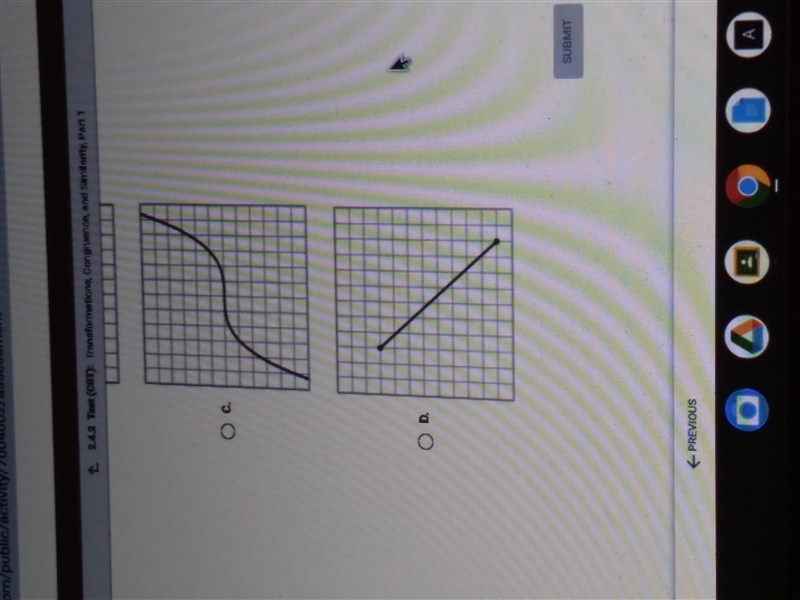 A line is reflected. Which of these could be the result? Pls help-example-2