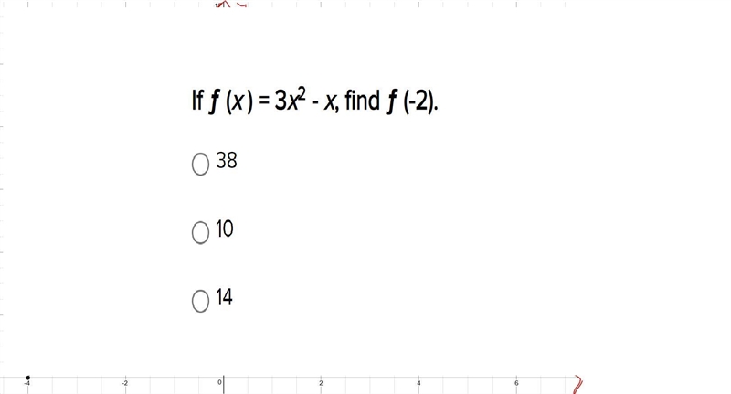 If ƒ (x ) = 3x2 - x, find ƒ (-2). I literally have no idea what I'm looking at....maybe-example-1