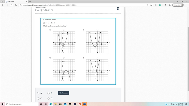 Which graph represents the function-example-1