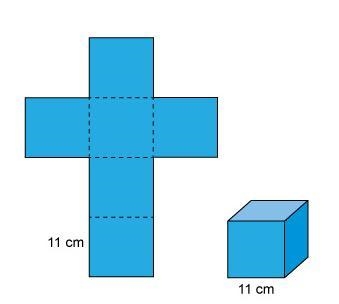 Here is a picture of a cube, and the net of this cube. What is the surface area of-example-1